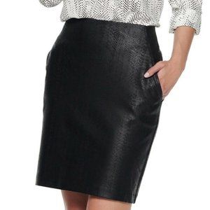 NWT Apt 9 Black Snakeskin Skirt with Tummy Control